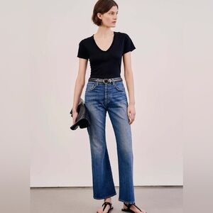 Nili Lotan Medium Blue High-Rise Juliet jeans